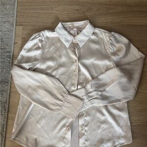 Philosophy Cream Satin Top